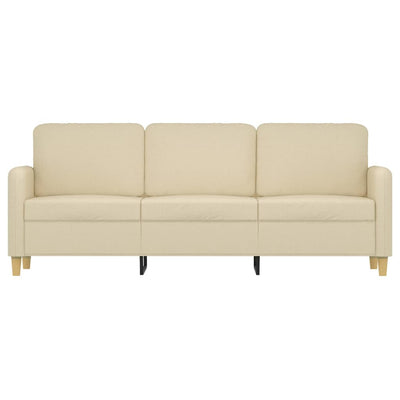 3-personers sofa 180 cm stof cremefarvet