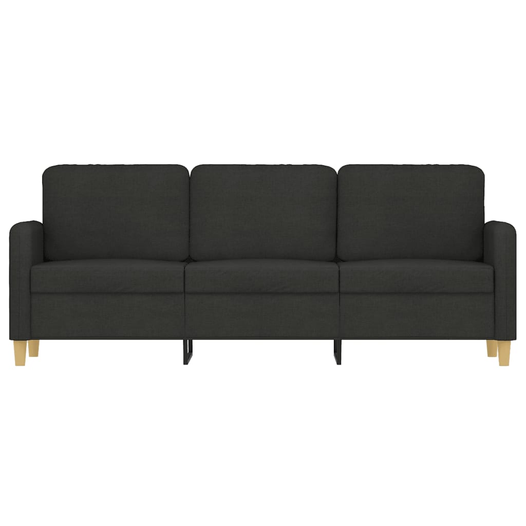 3-personers sofa 180 cm stof sort