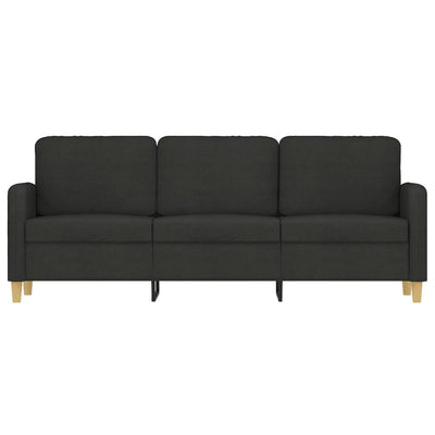 3-personers sofa 180 cm stof sort