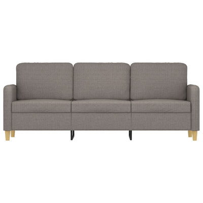 3-personers sofa 180 cm stof gråbrun