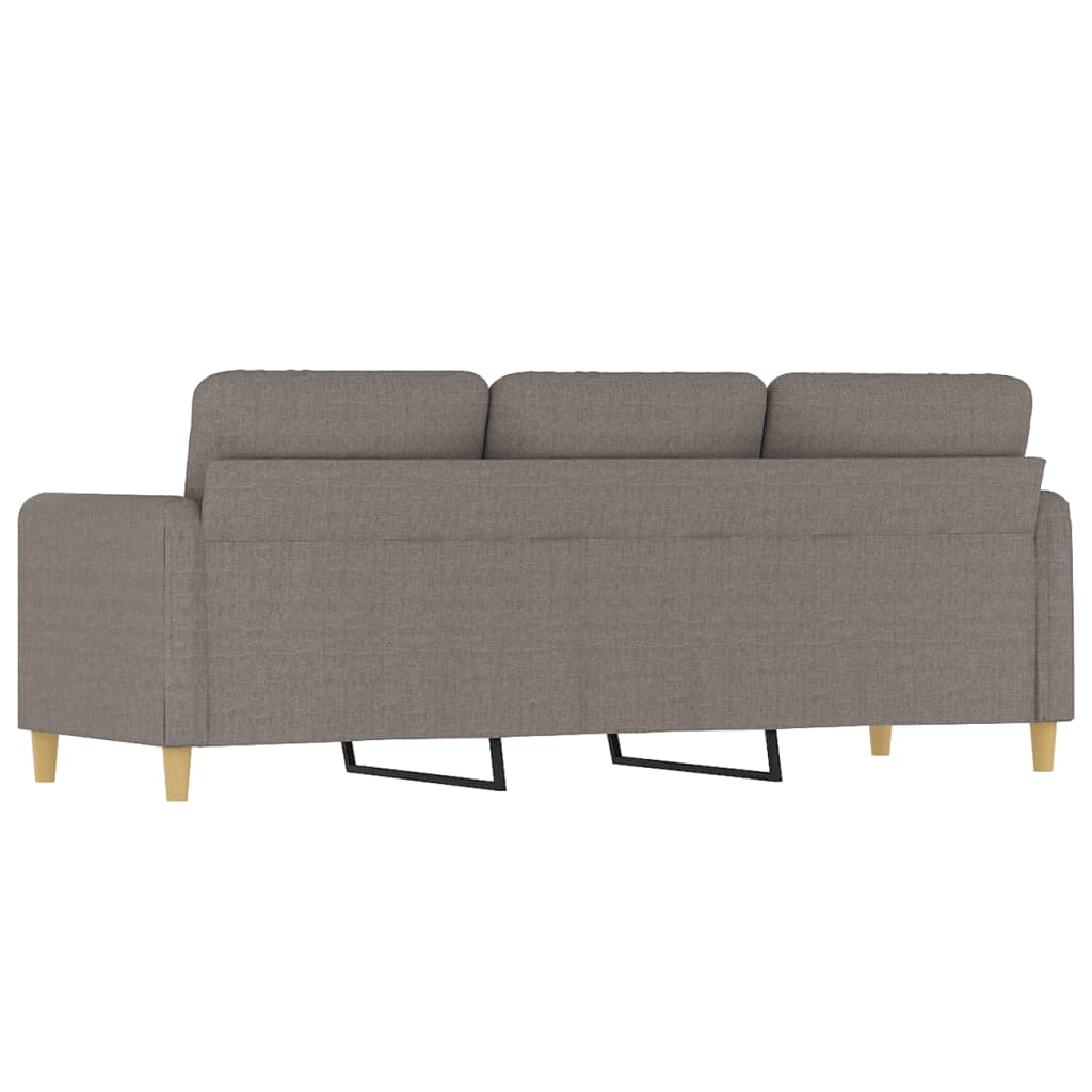 3-personers sofa 180 cm stof gråbrun