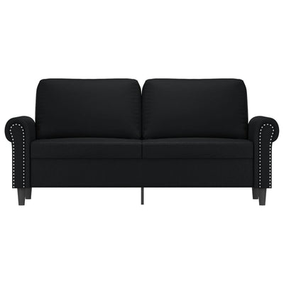 2-personers sofa 140 cm kunstlæder sort