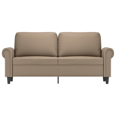 2-personers sofa 140 cm kunstlæder cappuccino