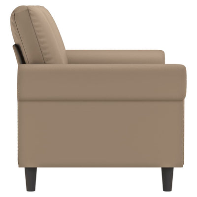 2-personers sofa 140 cm kunstlæder cappuccino