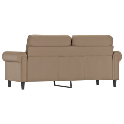 2-personers sofa 140 cm kunstlæder cappuccino