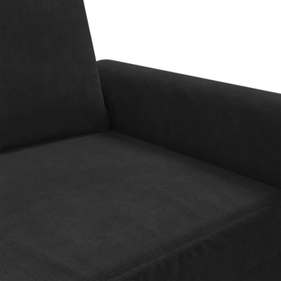 3-personers sofa 180 cm velour sort