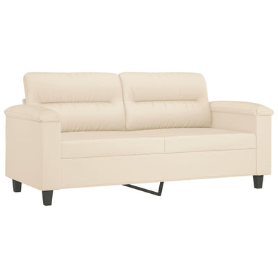 2-personers sofa 140 cm mikrofiberstof beige