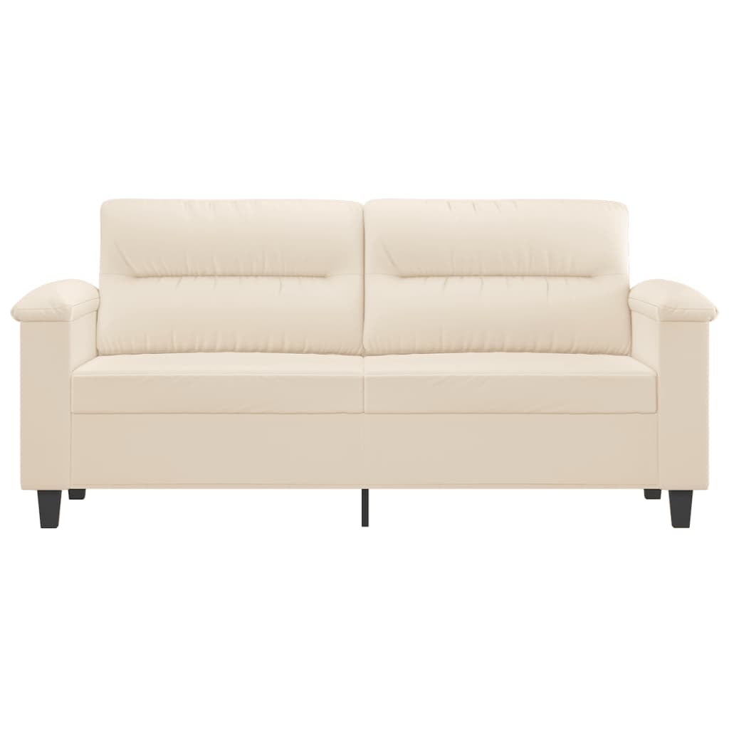 2-personers sofa 140 cm mikrofiberstof beige