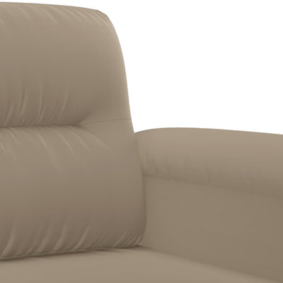 3-personers sofa 180 cm mikrofiberstof gråbrun