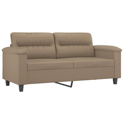 2-personers sofa 140 cm kunstlæder cappuccino