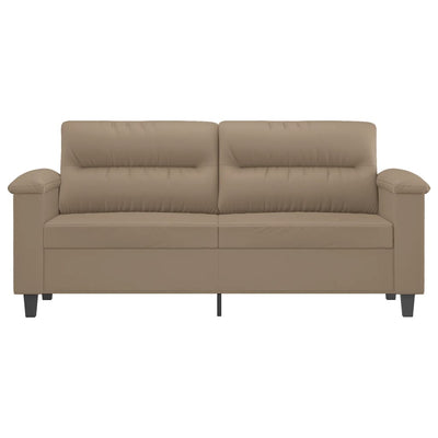 2-personers sofa 140 cm kunstlæder cappuccino