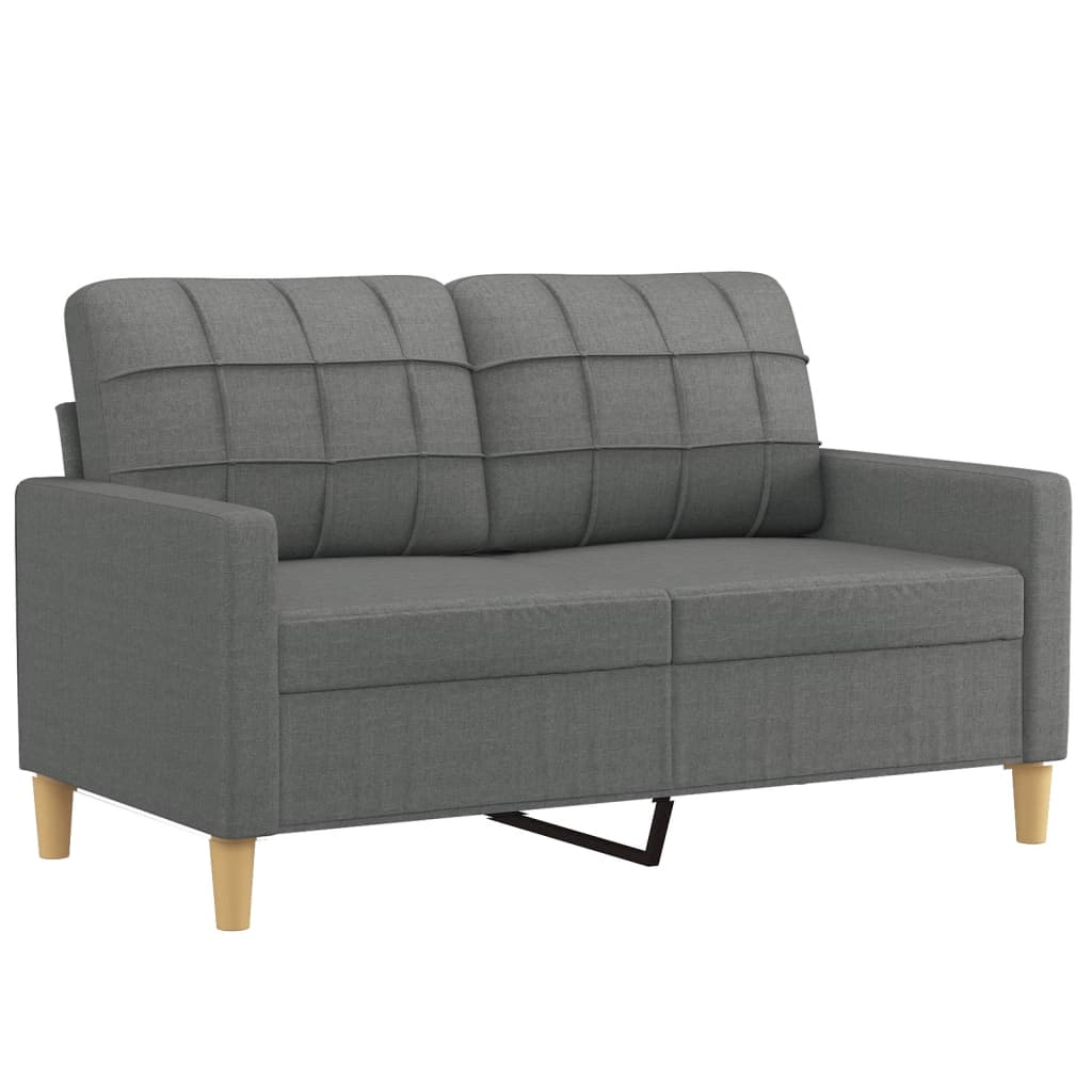 2-personers sofa 120 cm stof mørkegrå