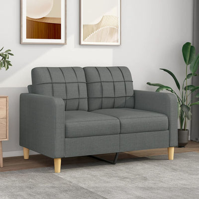 2-personers sofa 120 cm stof mørkegrå