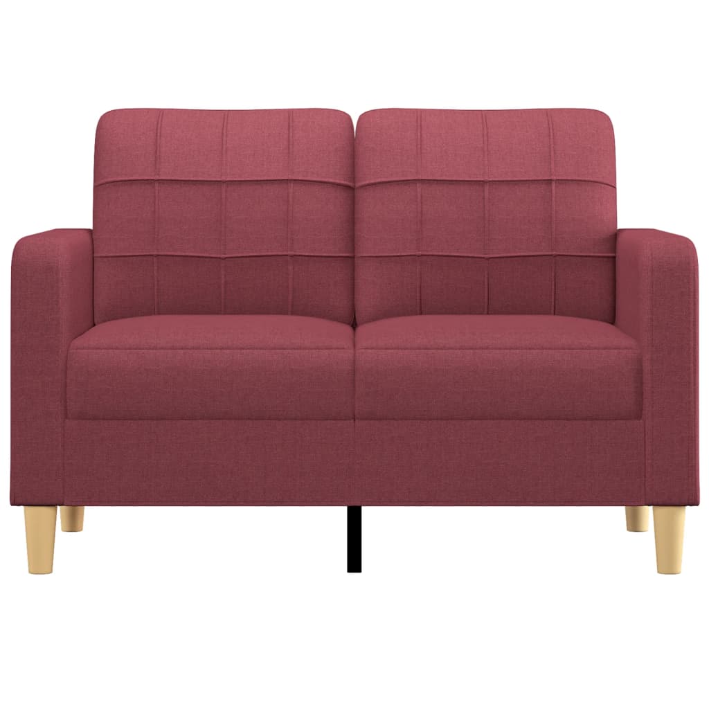 2-personers sofa 120 cm stof vinrød