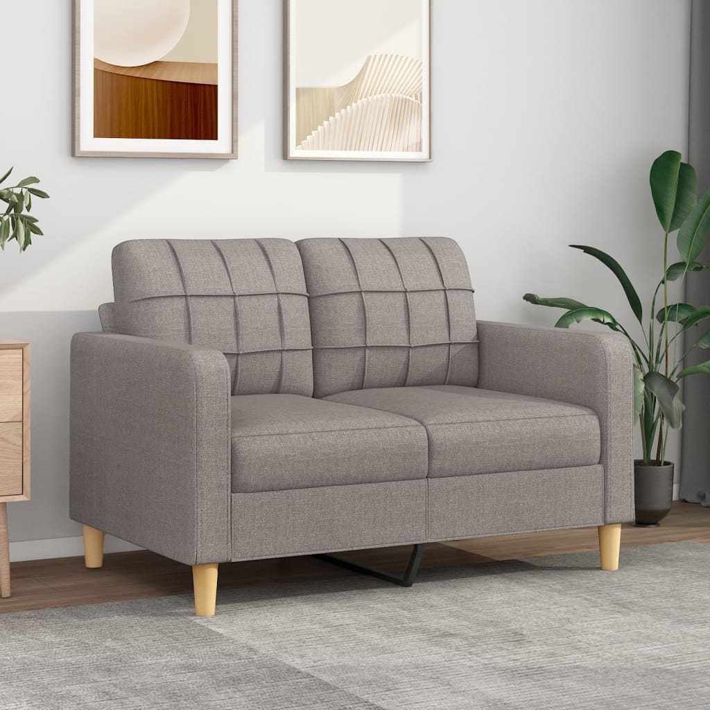 2-personers sofa 120 cm stof gråbrun