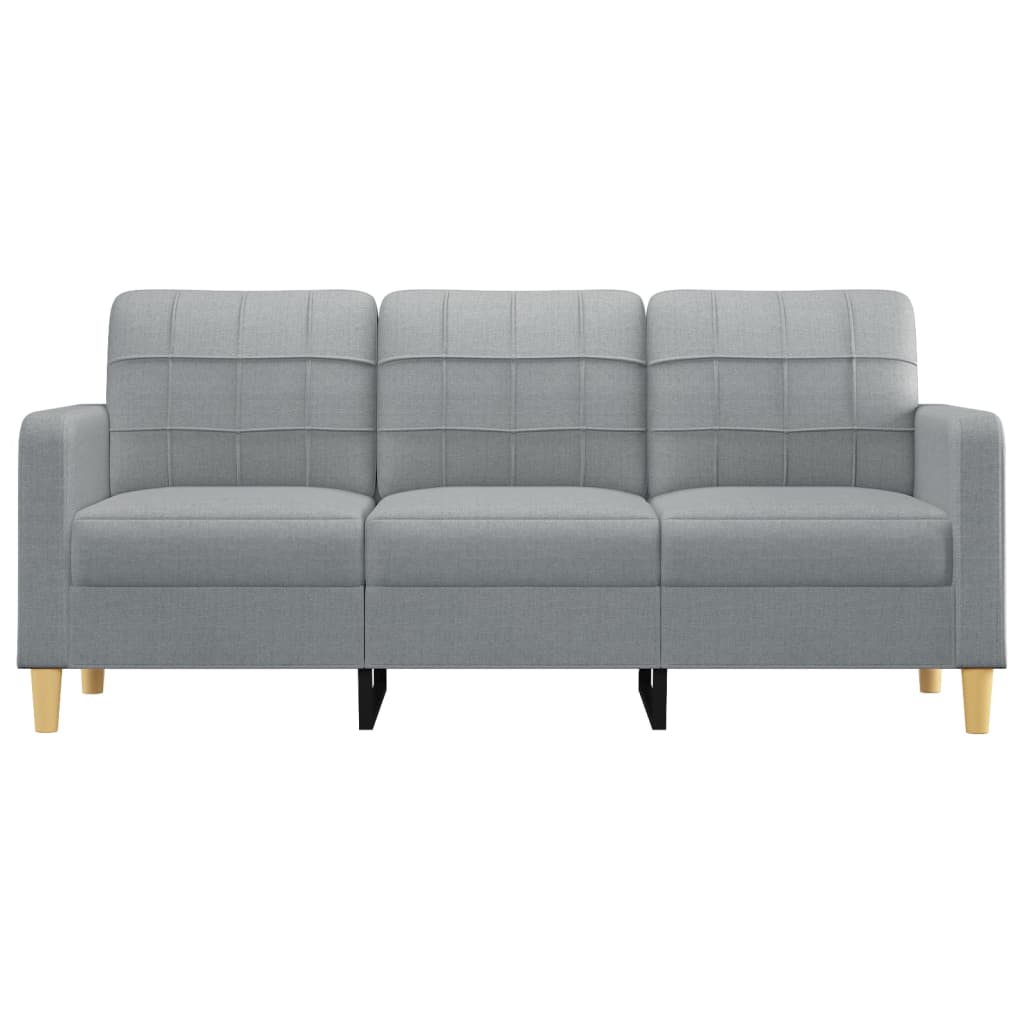 3-personers sofa 180 cm stof lysegrå