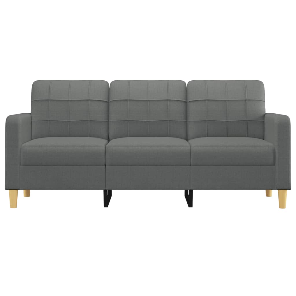 3-personers sofa 180 cm stof mørkegrå