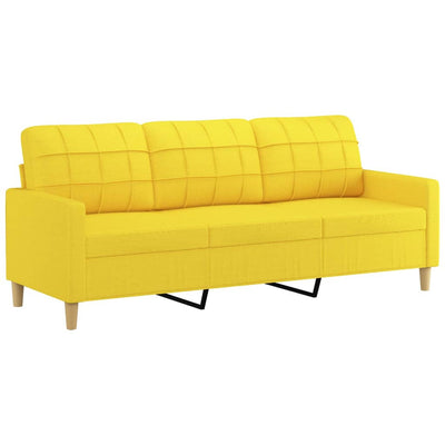 3-personers sofa 180 cm stof lysegul