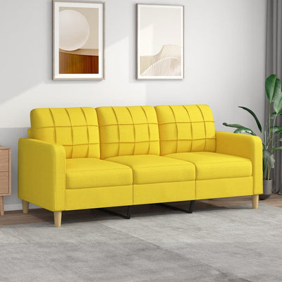 3-personers sofa 180 cm stof lysegul