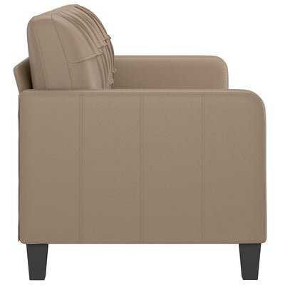 3-personers sofa 180 cm kunstlæder cappuccino