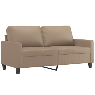 2-personers sofa 140 cm kunstlæder cappuccino