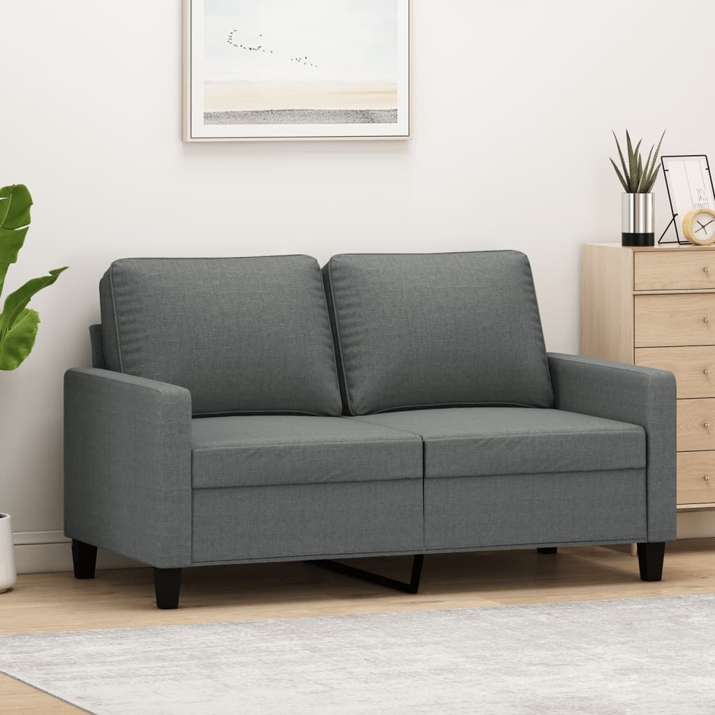 2-personers sofa 120 cm stof mørkegrå