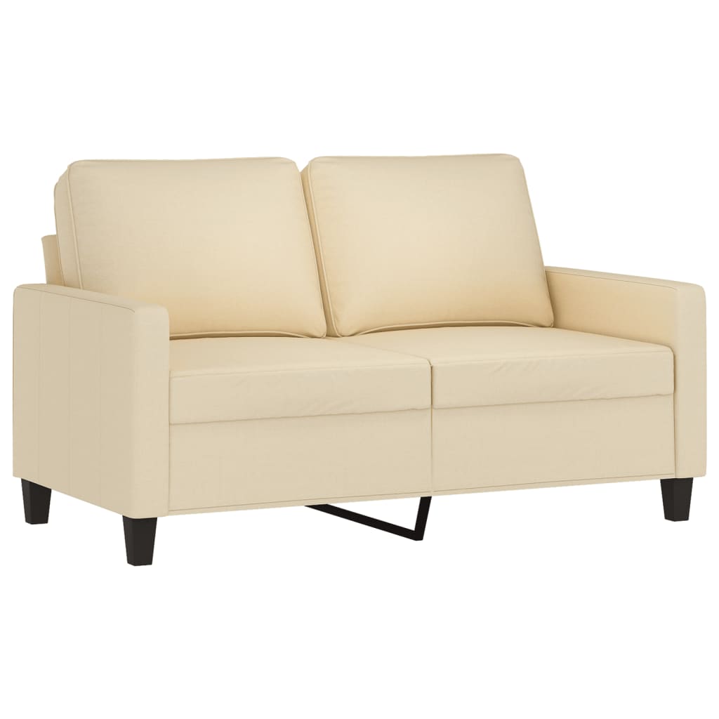 2-personers sofa 120 cm stof cremefarvet