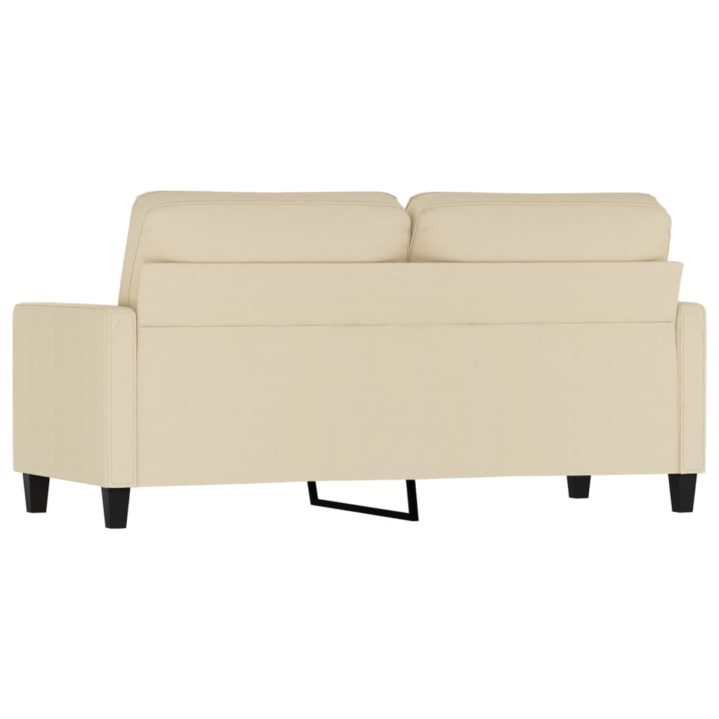 2-personers sofa 140 cm stof cremefarvet