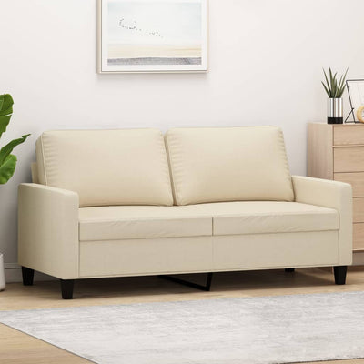 2-personers sofa 140 cm stof cremefarvet