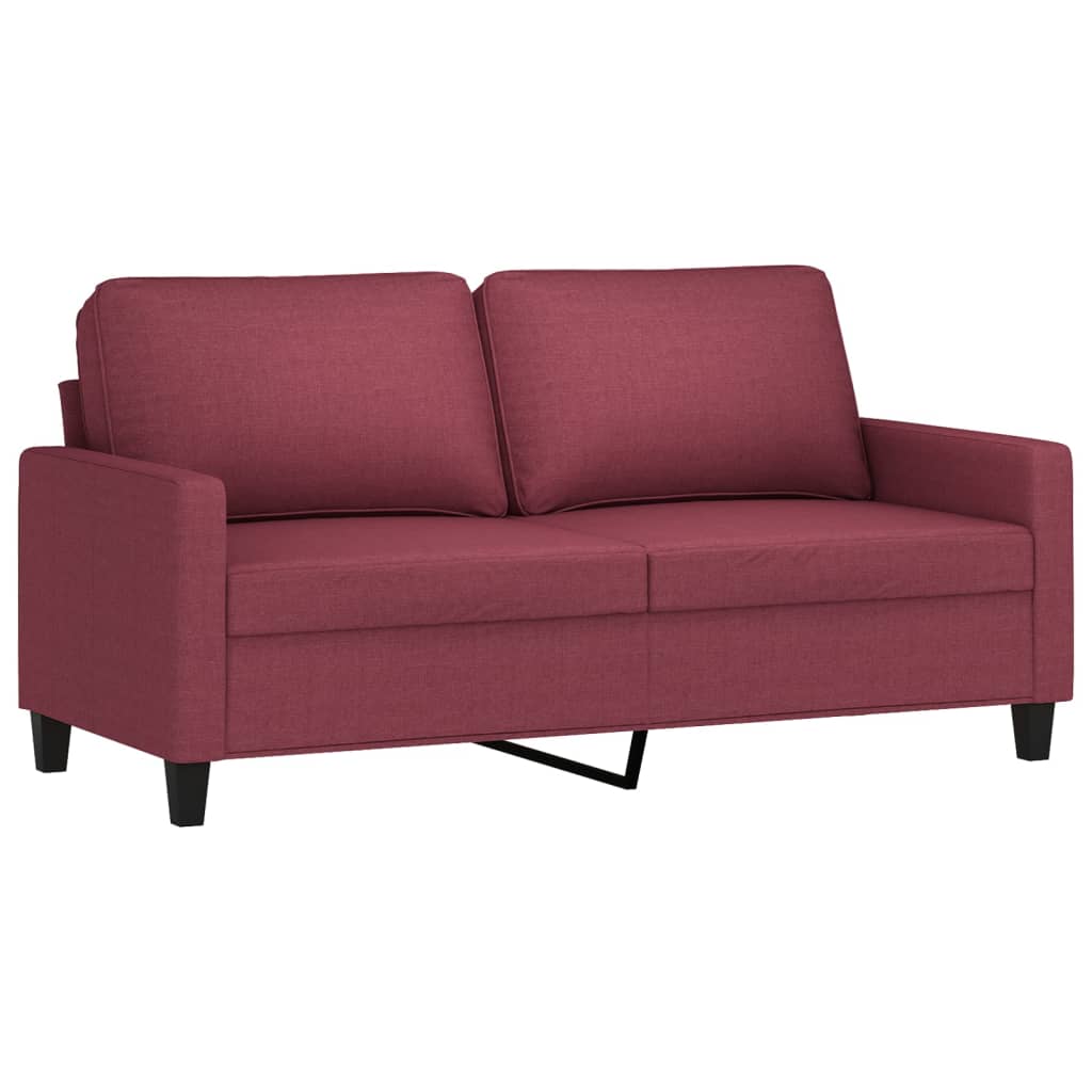 2-personers sofa 140 cm stof vinrød