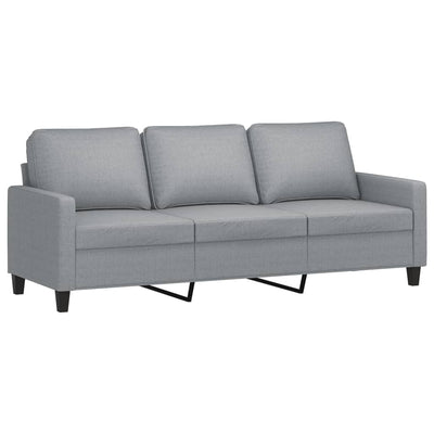 3-personers sofa 180 cm stof lysegrå