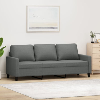 3-personers sofa 180 cm stof mørkegrå