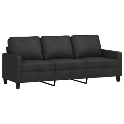 3-personers sofa 180 cm stof sort