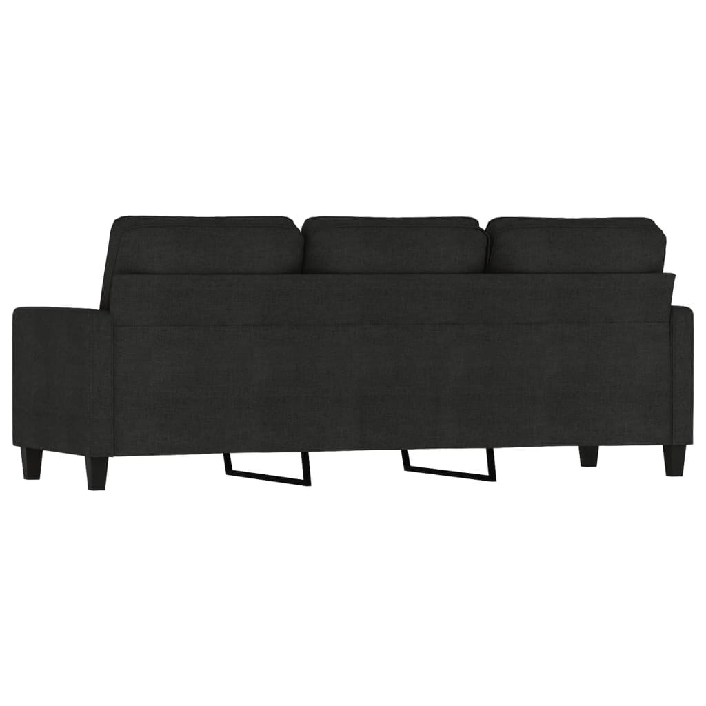 3-personers sofa 180 cm stof sort