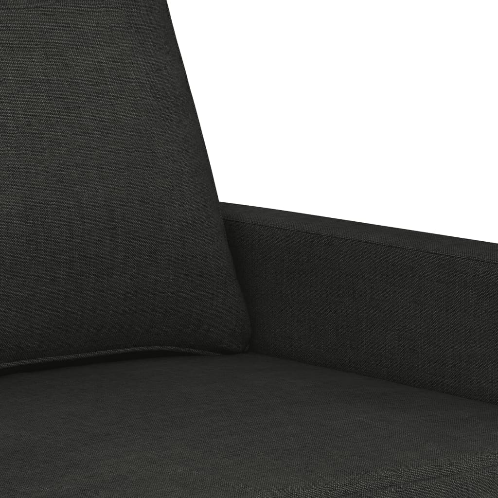 3-personers sofa 180 cm stof sort