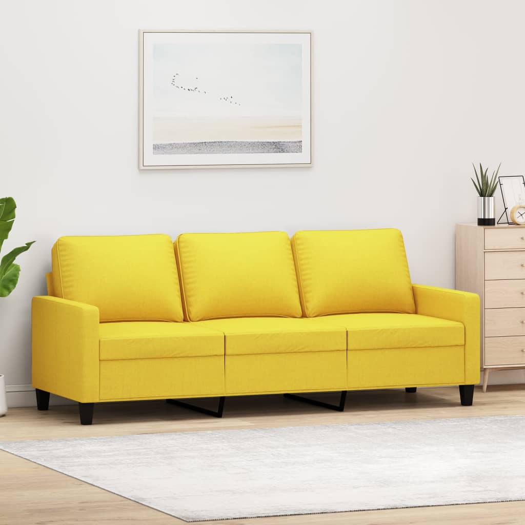 3-personers sofa 180 cm stof lysegul