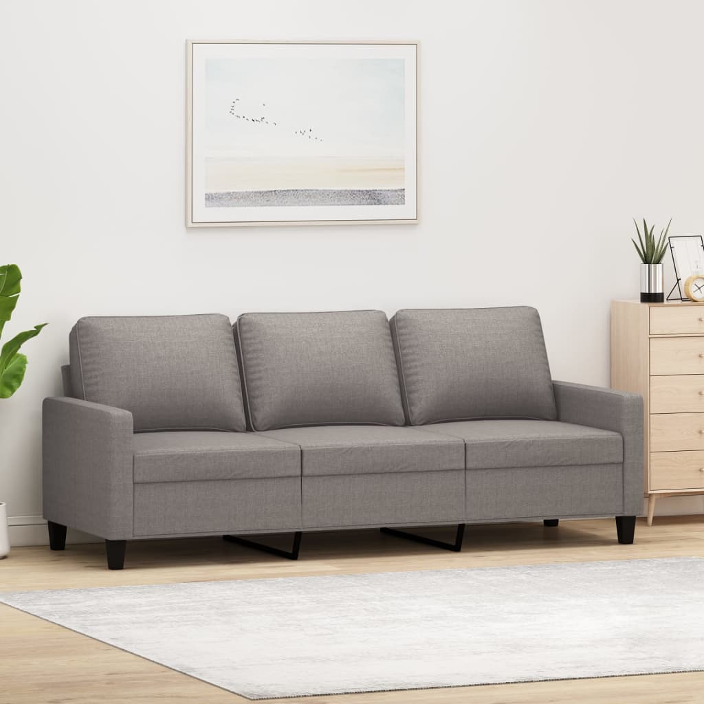 3-personers sofa 180 cm stof gråbrun