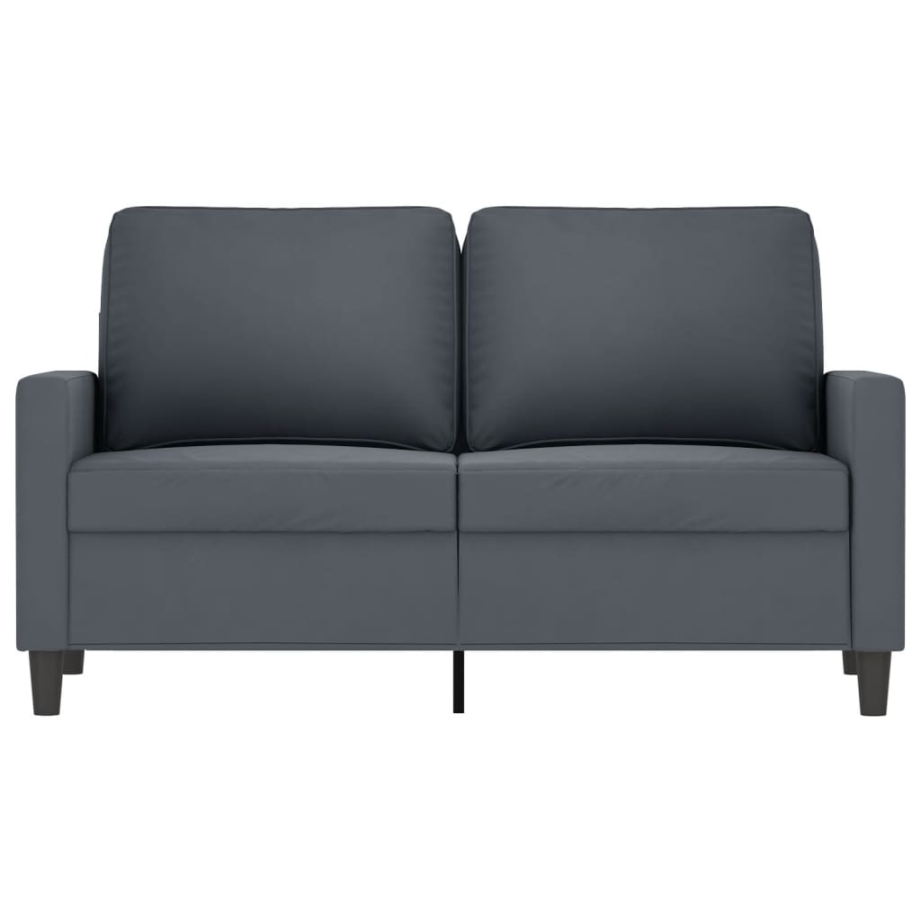 2-personers sofa 120 cm velour mørkegrå