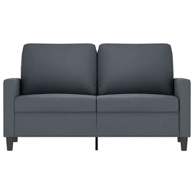 2-personers sofa 120 cm velour mørkegrå