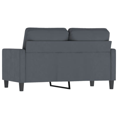 2-personers sofa 120 cm velour mørkegrå