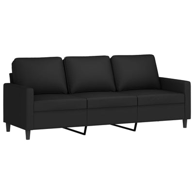 3-personers sofa 180 cm velour sort