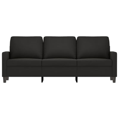 3-personers sofa 180 cm velour sort