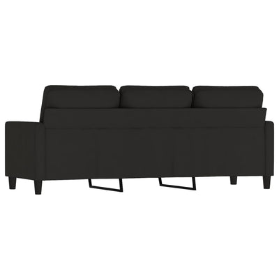 3-personers sofa 180 cm velour sort