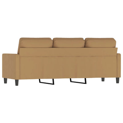 3-personers sofa 180 cm fløjl brun