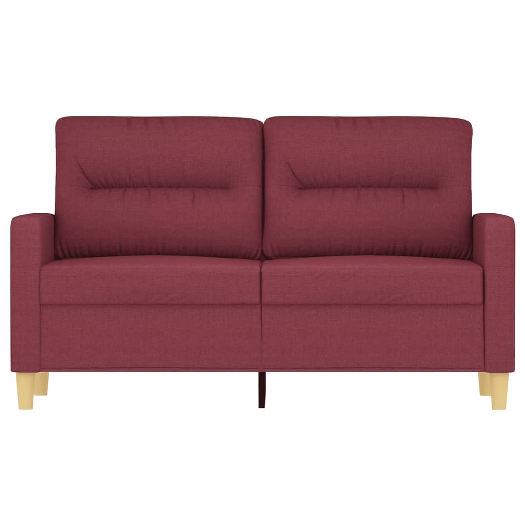 2-personers sofa 120 cm stof vinrød