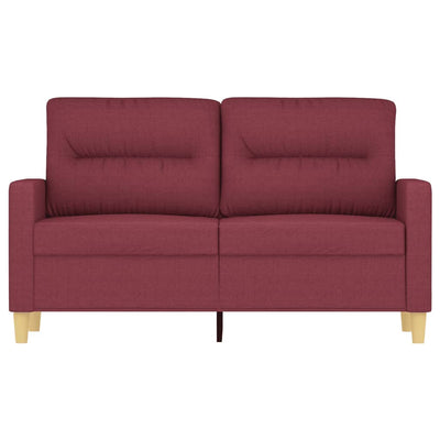 2-personers sofa 120 cm stof vinrød