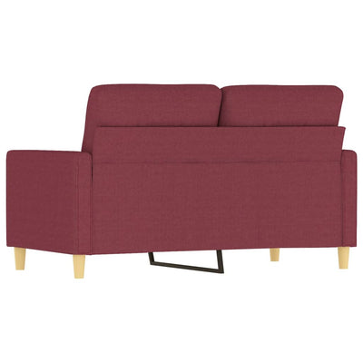 2-personers sofa 120 cm stof vinrød