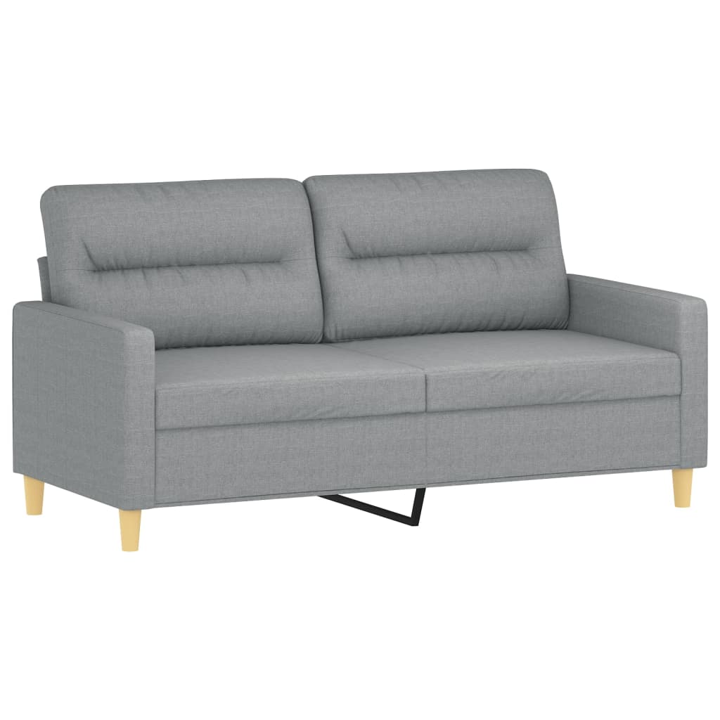 2-personers sofa 140 cm stof lysegrå