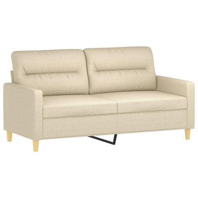 2-personers sofa 140 cm stof cremefarvet