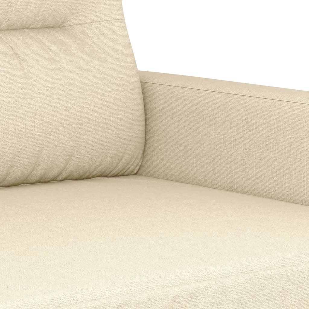 2-personers sofa 140 cm stof cremefarvet